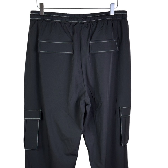 NWT Noisy May Kirby Cargo Utility Jogger Pants Black/White Women’s Size XL - Picture 9 of 16
